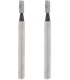 Dremel 194 Set di 2 Frese in acciaio, Estremità cilindrica, Ø 3,2 mm per intaglio e incisione con utensili multiuso