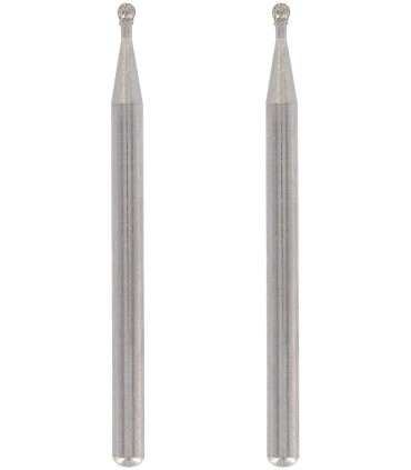 Dremel 7103 Satz von 2 Diamantspitzen, Runde Spitze, arbeitsdurchmesser 2mm für Dremel Multitool