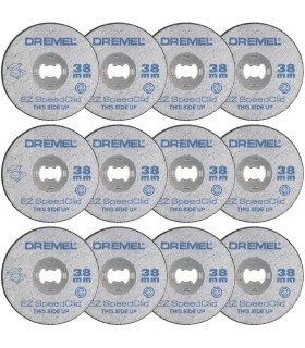 Dremel SC456B set van 12 EZ SpeedClic metaal Snij - / Doorslijpschijven 38mm met Dremel roterende gereedschappen