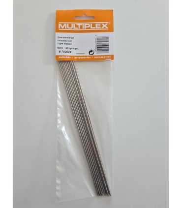 Tiges filetées M2,5  (x10) longueur 200mm Multiplex 702024