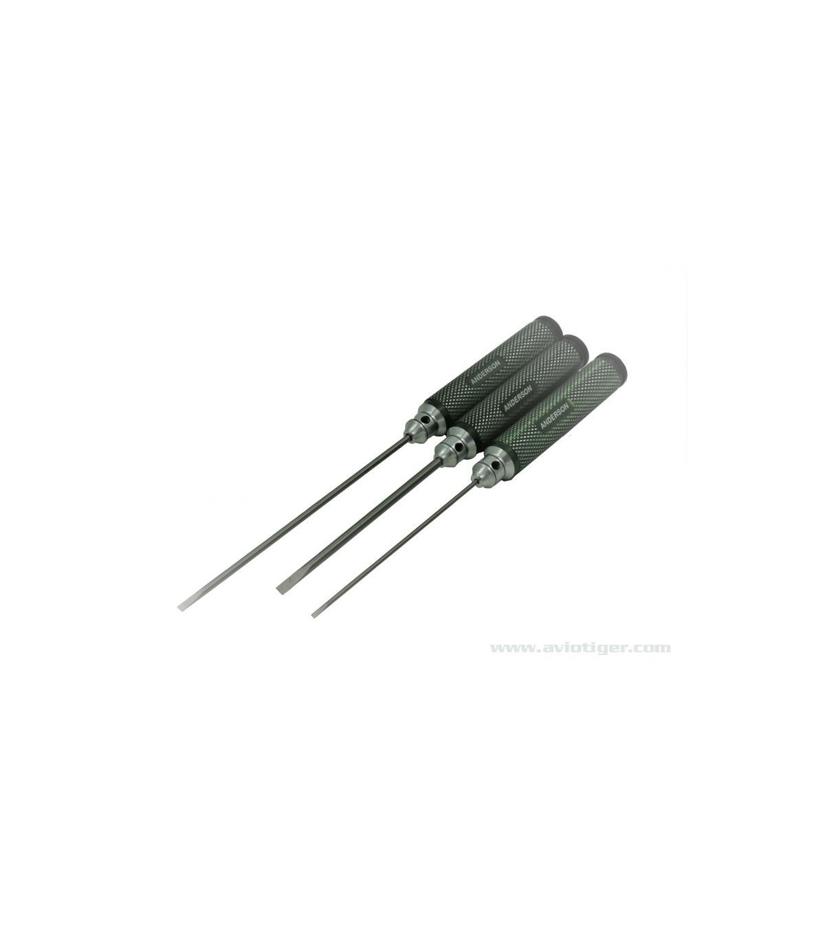 Juego de 3 destornilladores planos de lujo de 2/3 / 4 mm