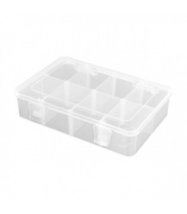 Scatola di immagazzinaggio 8 scomparti 187x126x43mm