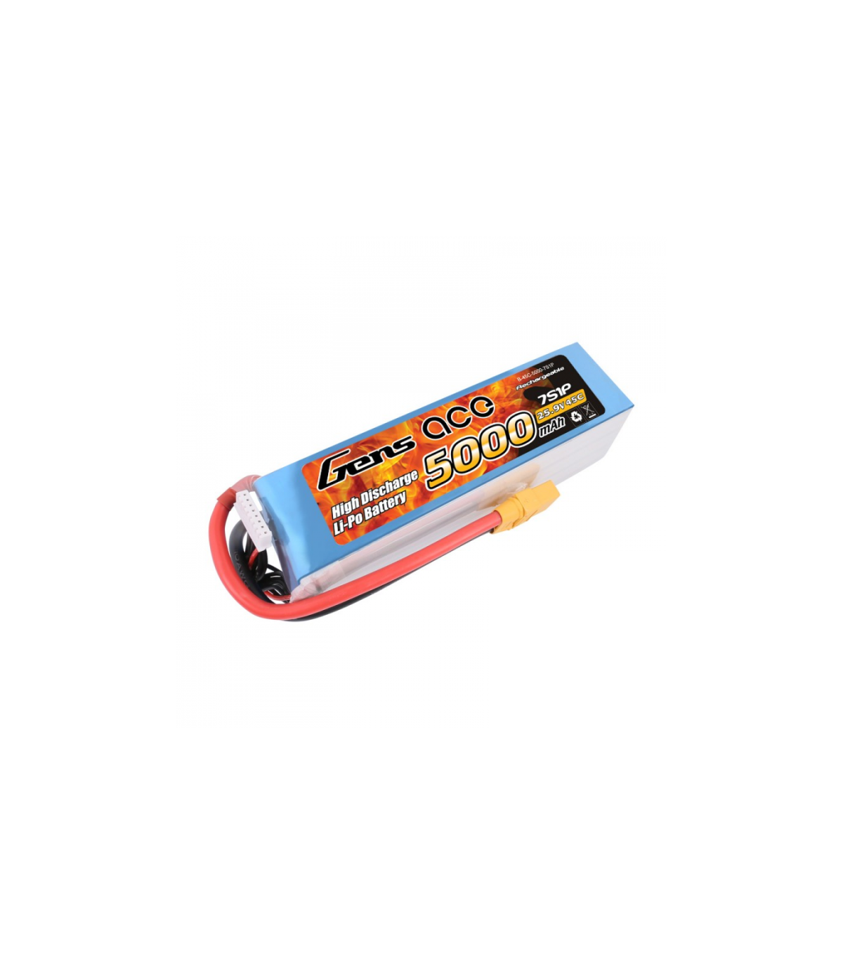Gens ace 5000mAh 45C 7s lipo Batterij