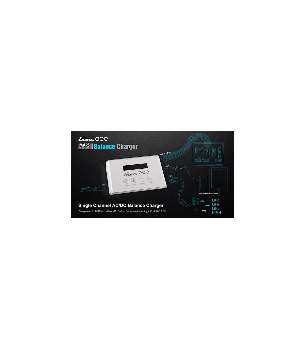Chargeur GensAce iMars III