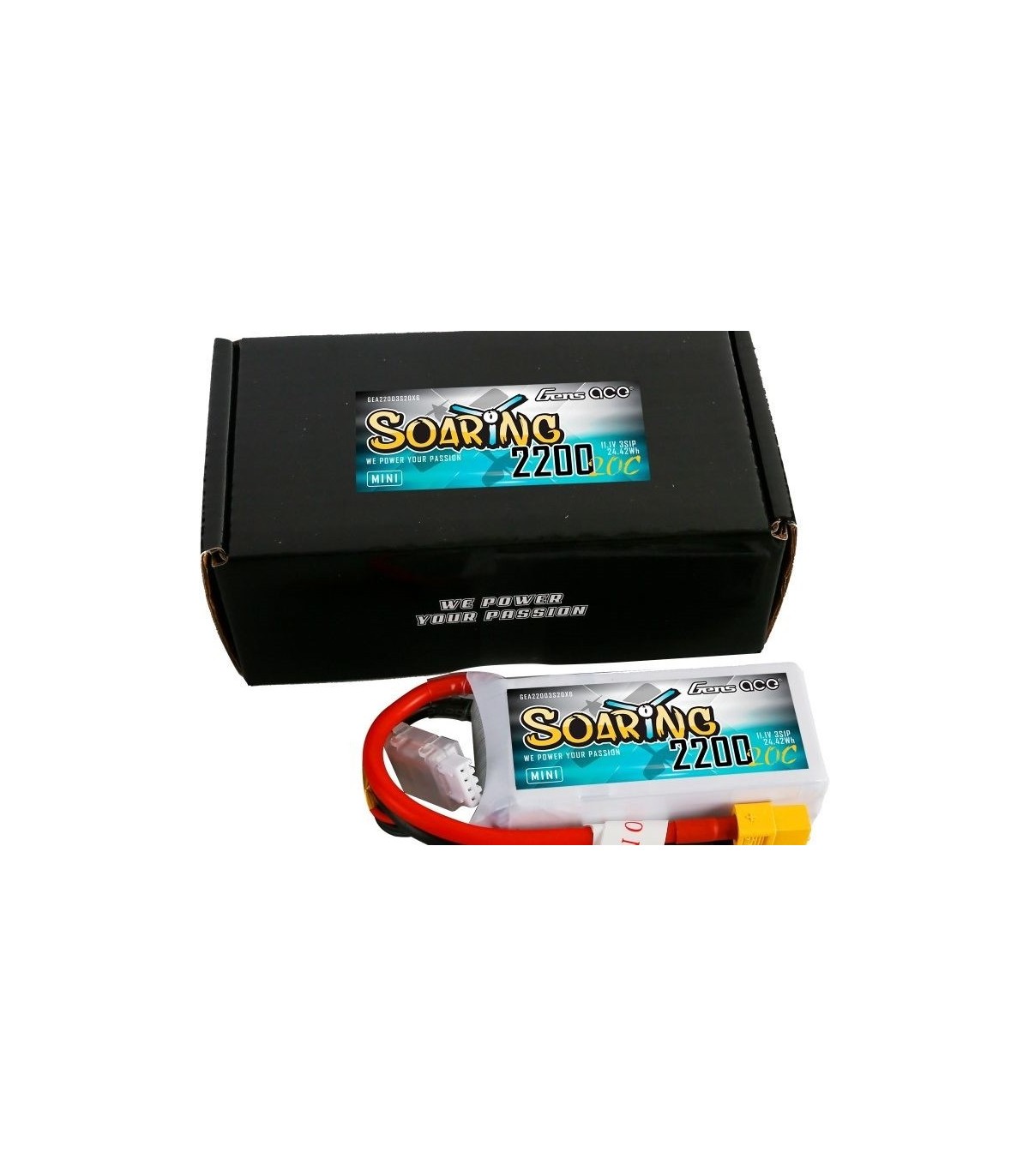 Gens ace 2200mAh 3S 20C mini lipo Batterij
