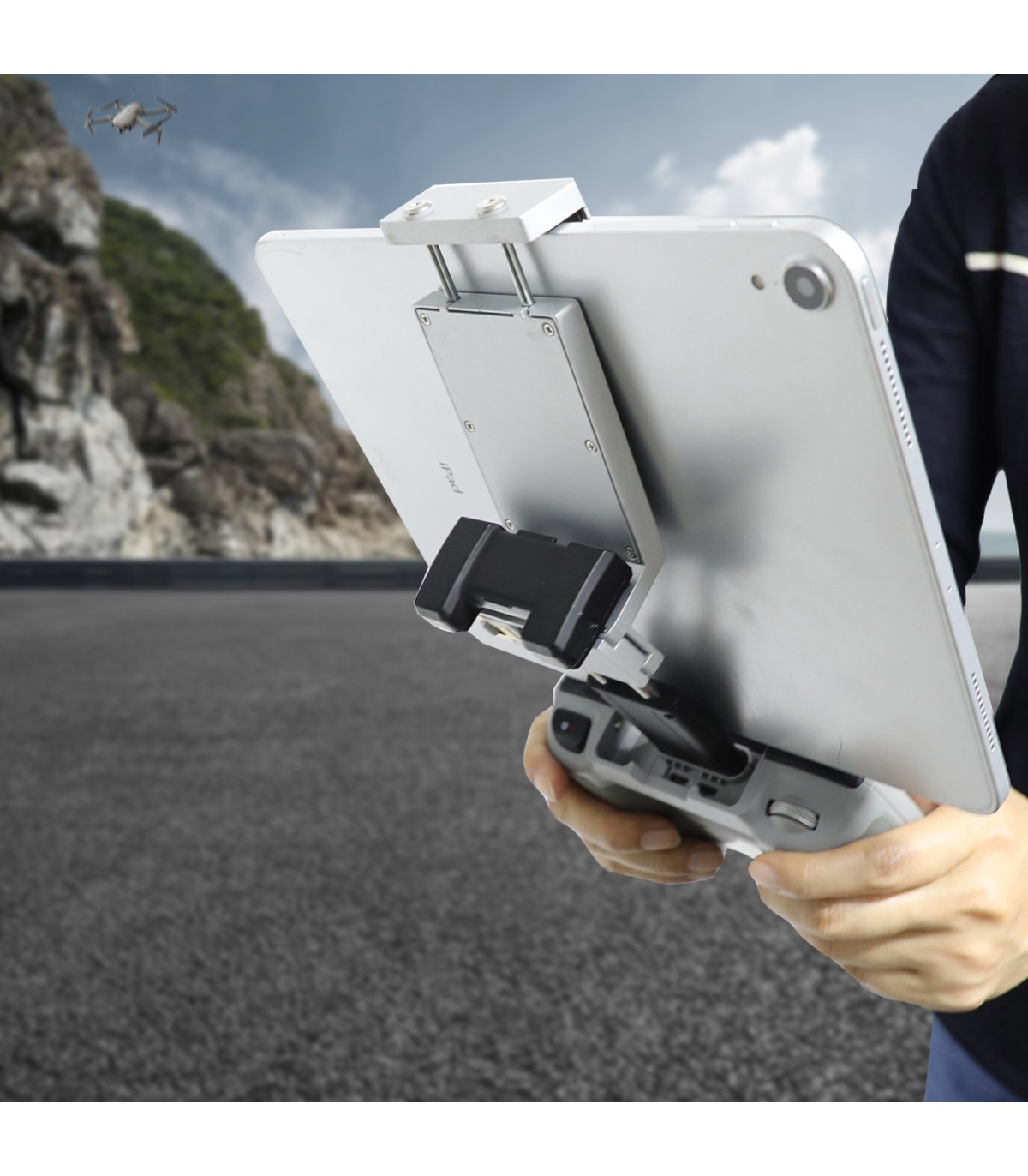 Suporte de alumínio para comprimidos compatíveis com Mavic 3, Mini 2, Mavic Air 2 e Air 2S