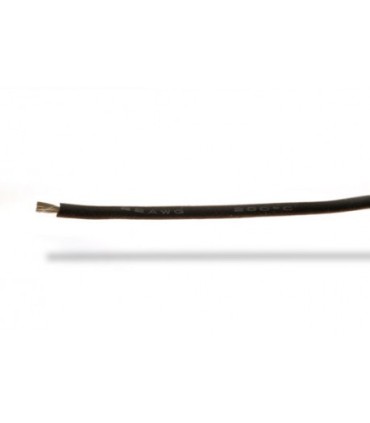 Soft silicone cable 22 AWG black
