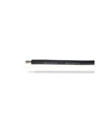 Câble silicone souple 18 AWG noir
