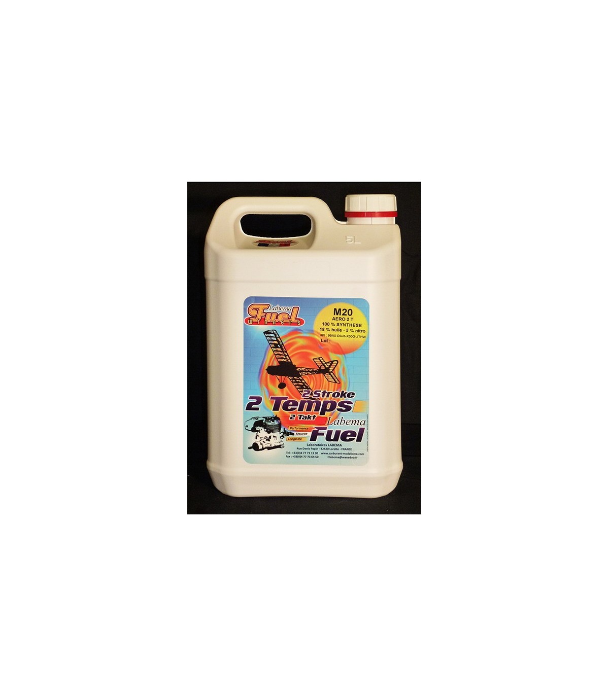 Fuel M20 2Temps 100% synthetic 5% nitro 5L Labema