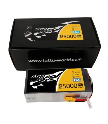 6 S 25000 mAh HV Tattu Lipo batteria