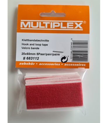 fita adesiva de velcro Multiplex de 25x60mm (por 5)