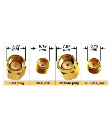 Extensão para antena SMA-macho SMA-fêmea