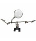 Double clamp with magnifying glass