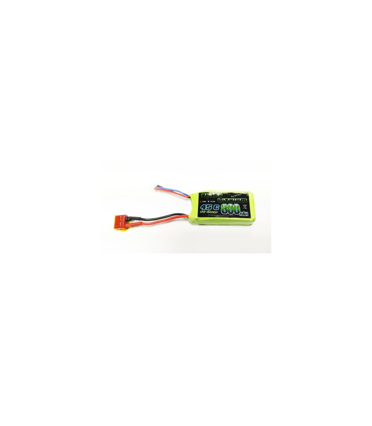 2S 800mAh 45C Black Lithium Battery