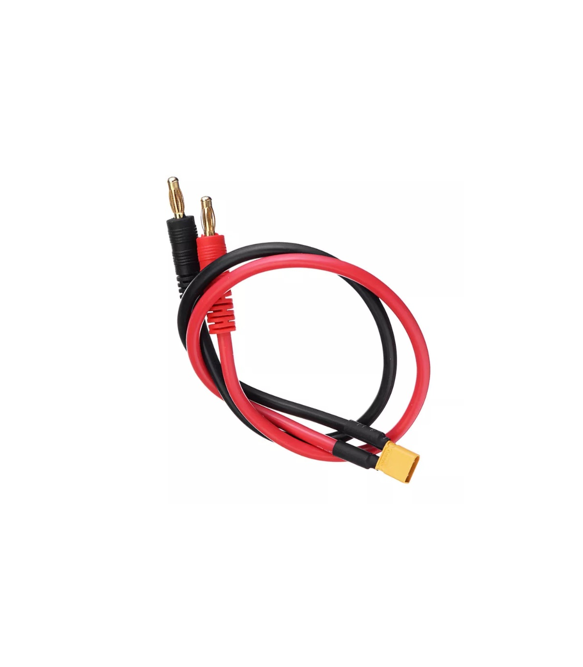 Charging cord connector XT60 with cable of 30 cm, and banana plug