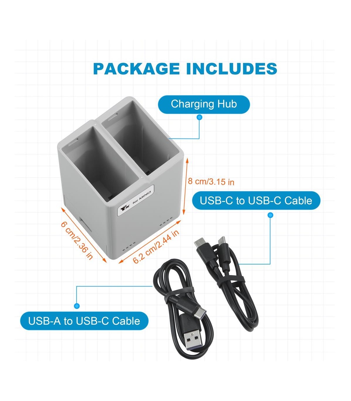 Chargeur multiple pour DJI Mini 3 Pro