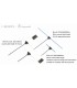 Antenne Dipole type T 2.4Ghz 80mm Beta FPV