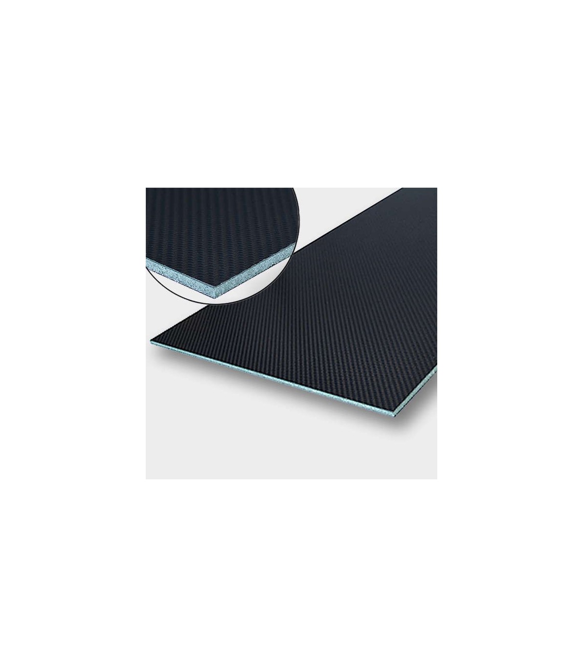 Plaque sandwich carbone Mycell-Airex 350 x 150 x 6 mm