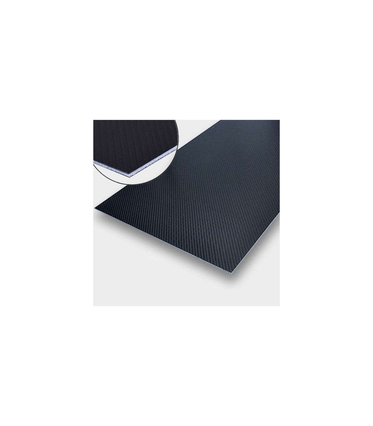 Plaque Carbone sandwich Rohacell  (350 x 150 x 3 mm)