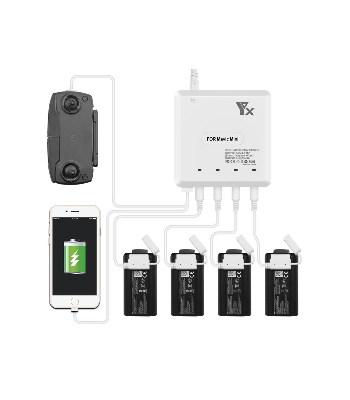 Chargeur multiple pour DJI Mavic Mini