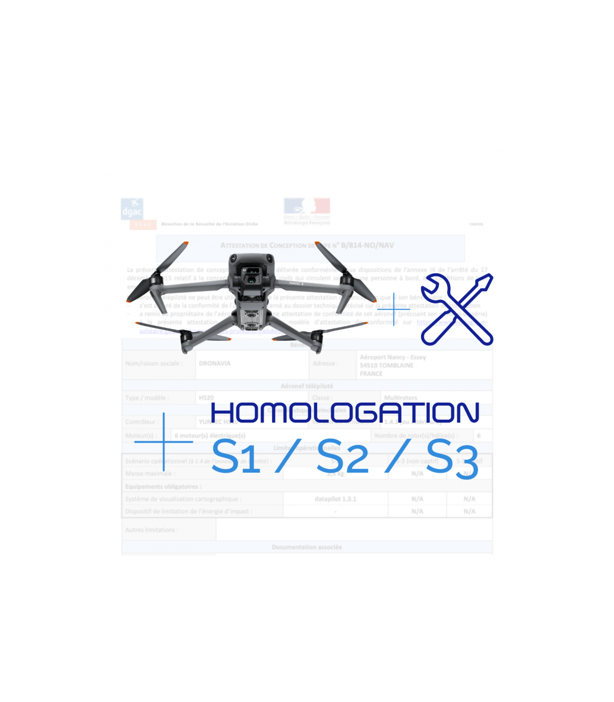 DJI MAVIC 3 - PACK HOMOLOGATION S1/S2/S3