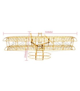 Maquette d'avion en bois Maquette WRIGHT FLYER 500mm