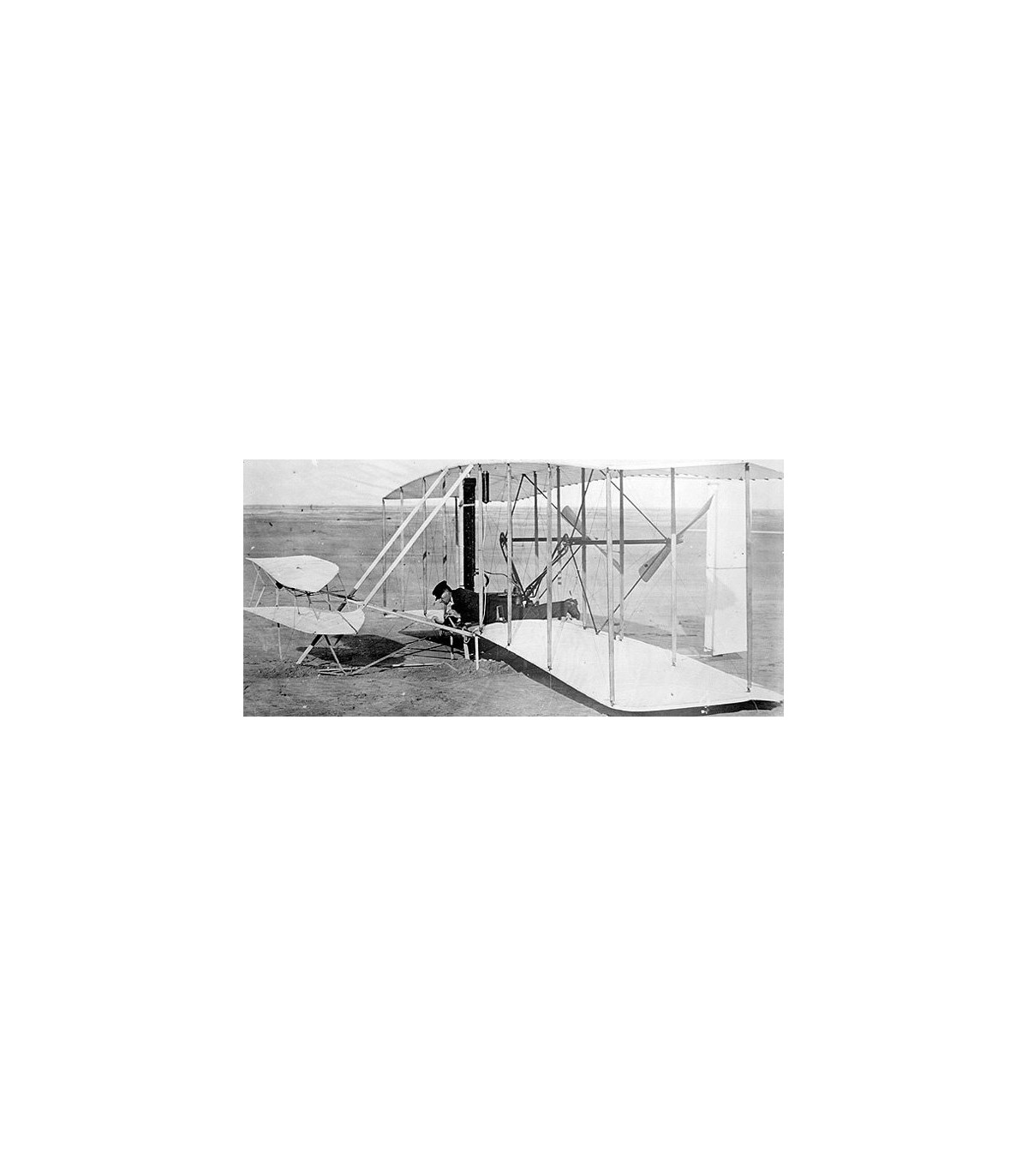Maquette d'avion en bois Maquette WRIGHT FLYER 500mm