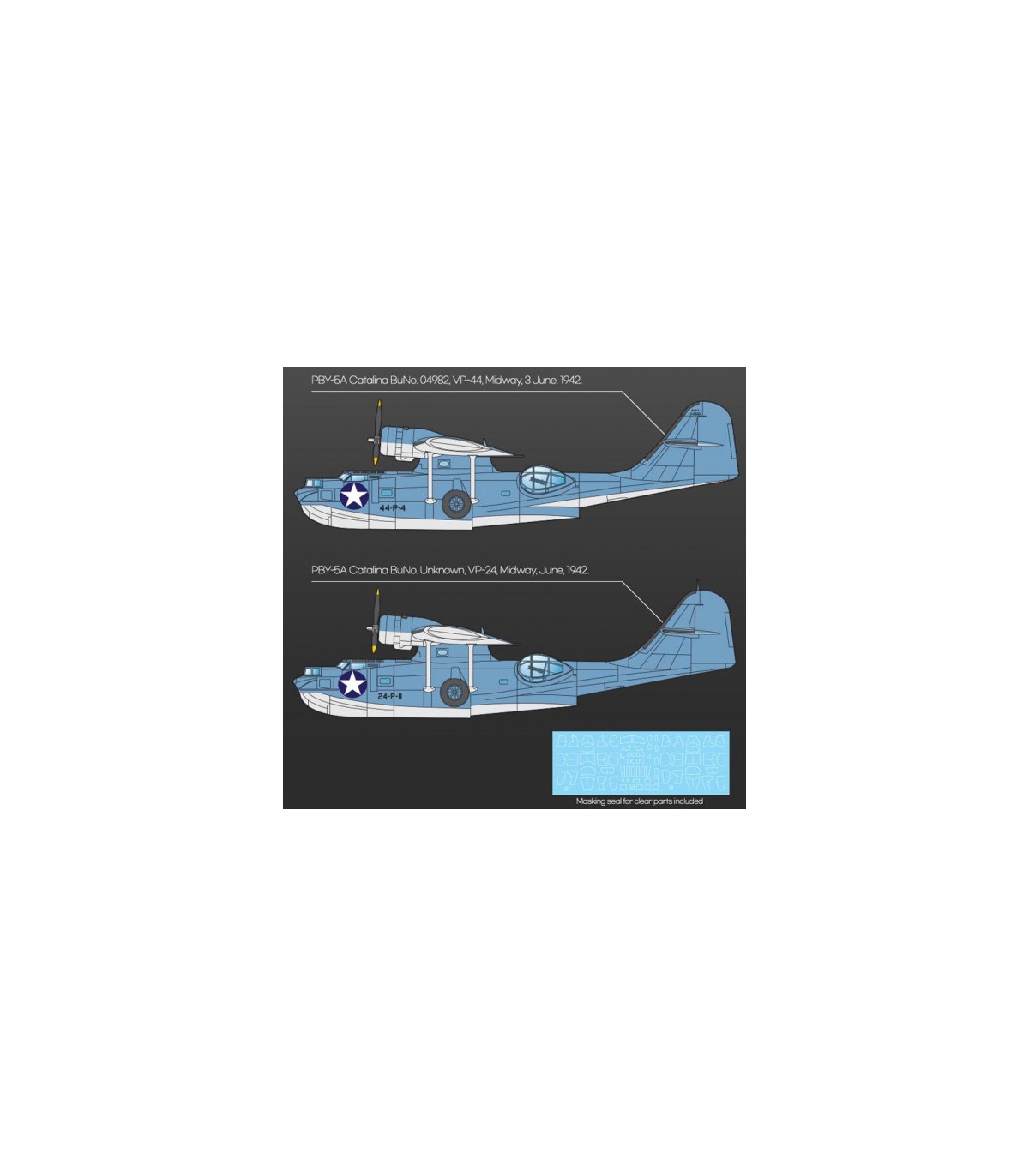 Maquette d'avion en plastique USN PBY-5A 1/72 "Bataille de Midway"