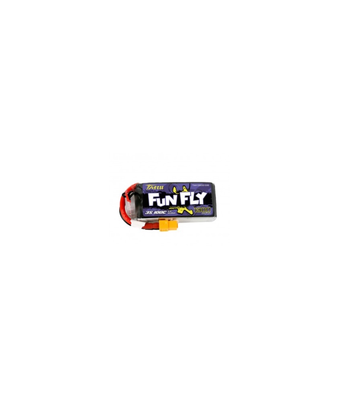 batterie Lipo tattu 3S 1300mAh 100C FunFly