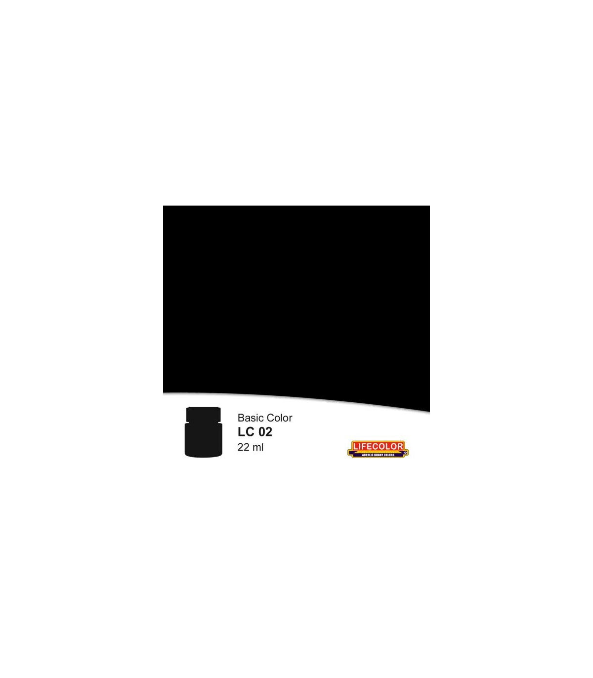 Peinture acrylique NOIR MAT 22 ml